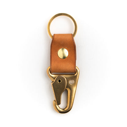 Brass Keychain - Tan