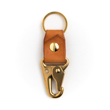 Brass Keychain - Tan