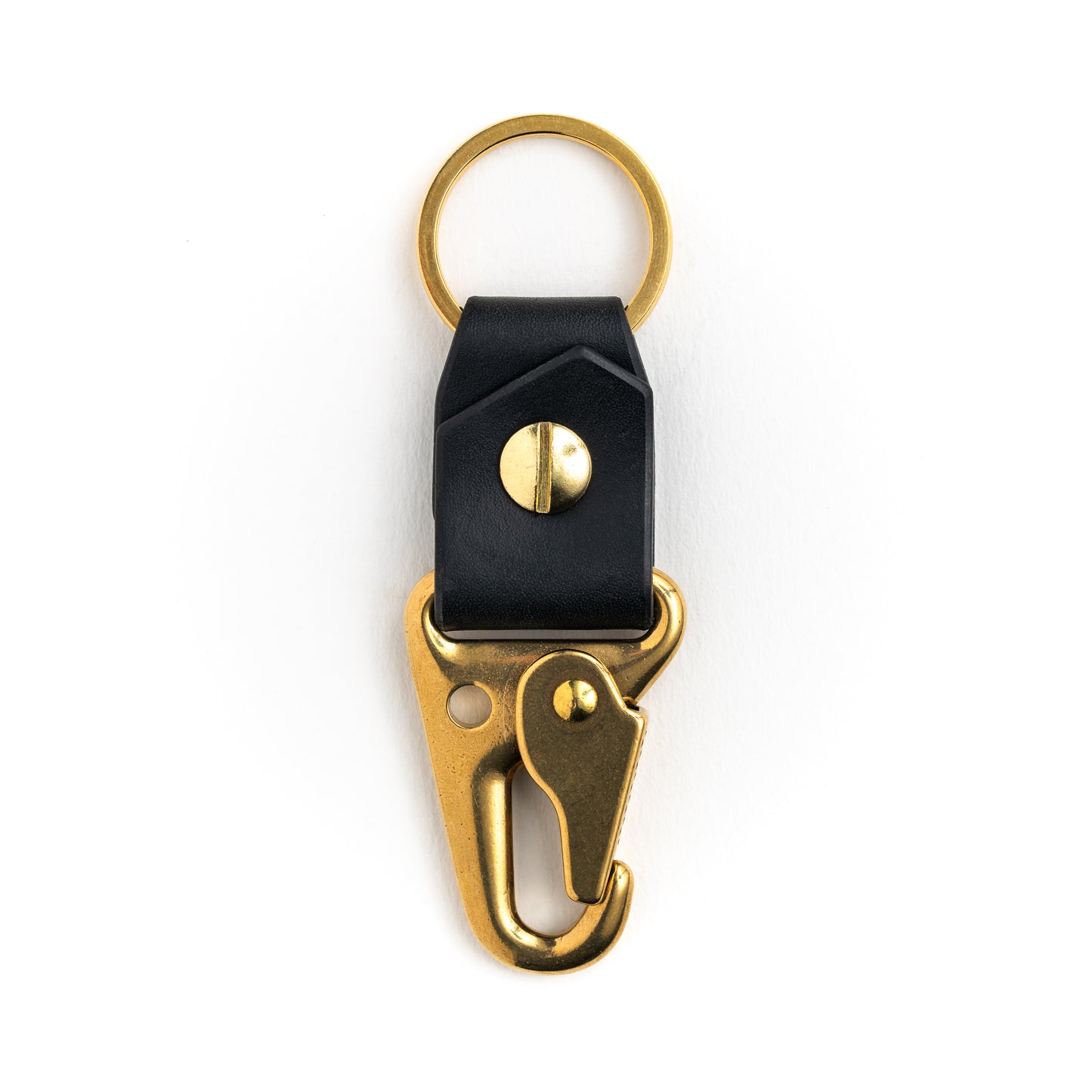 Brass Keychain - Black