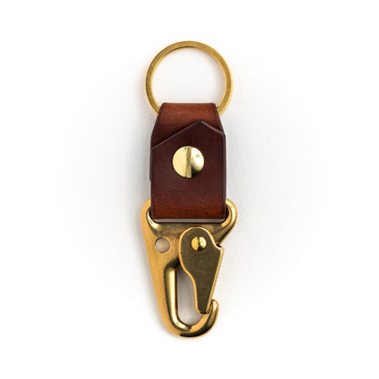 Brass Keychain - Brown