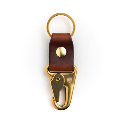 Brass Keychain - Brown