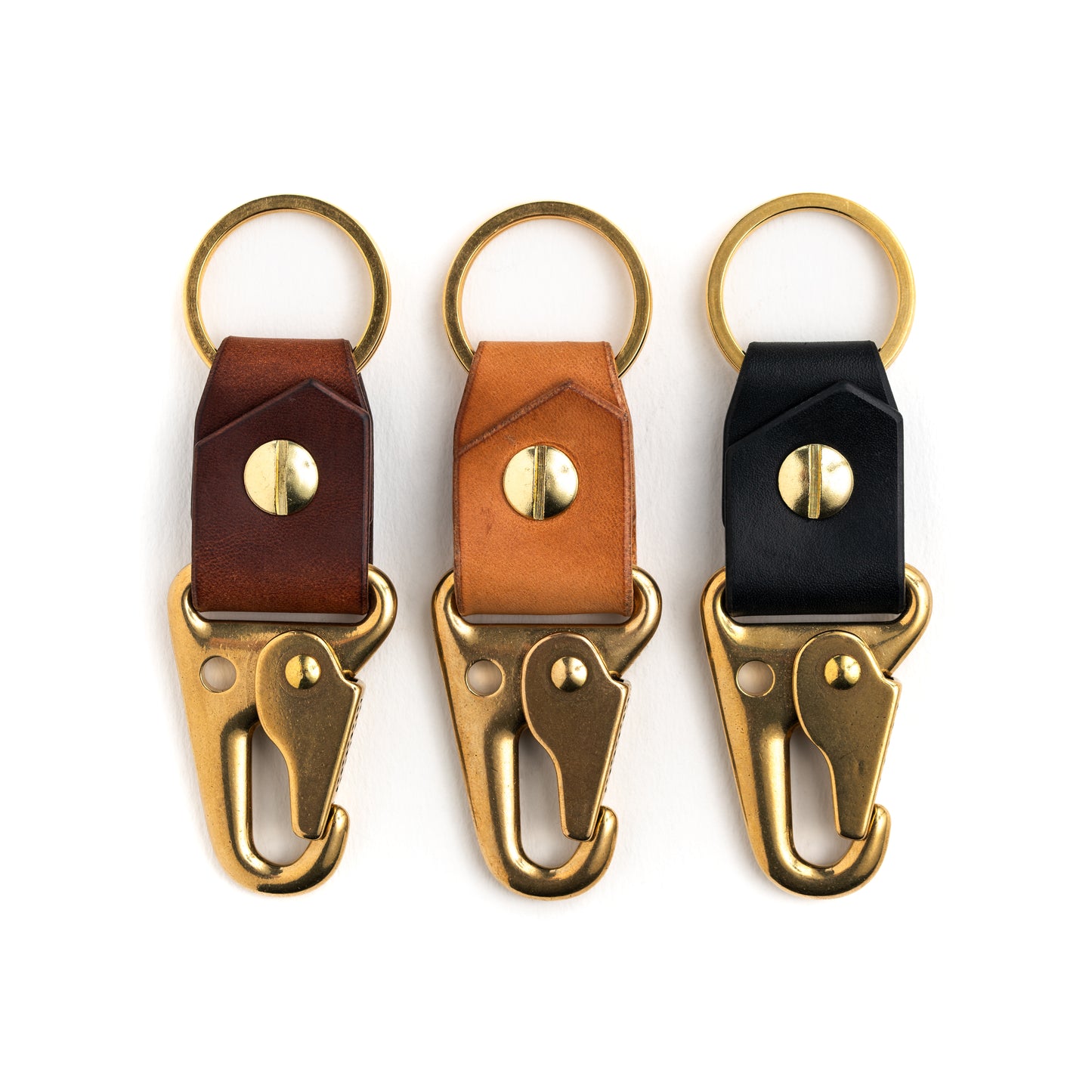 Brass Keychain - Black